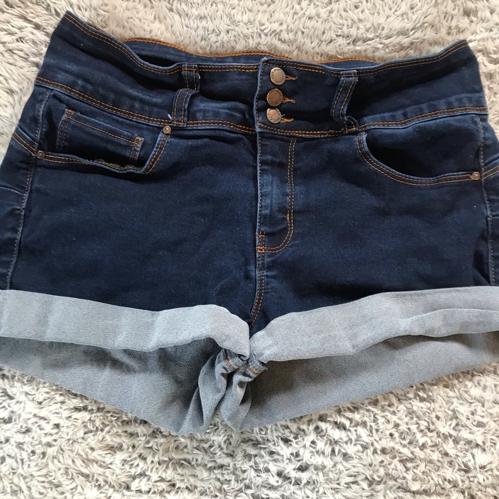 dark wash shorts